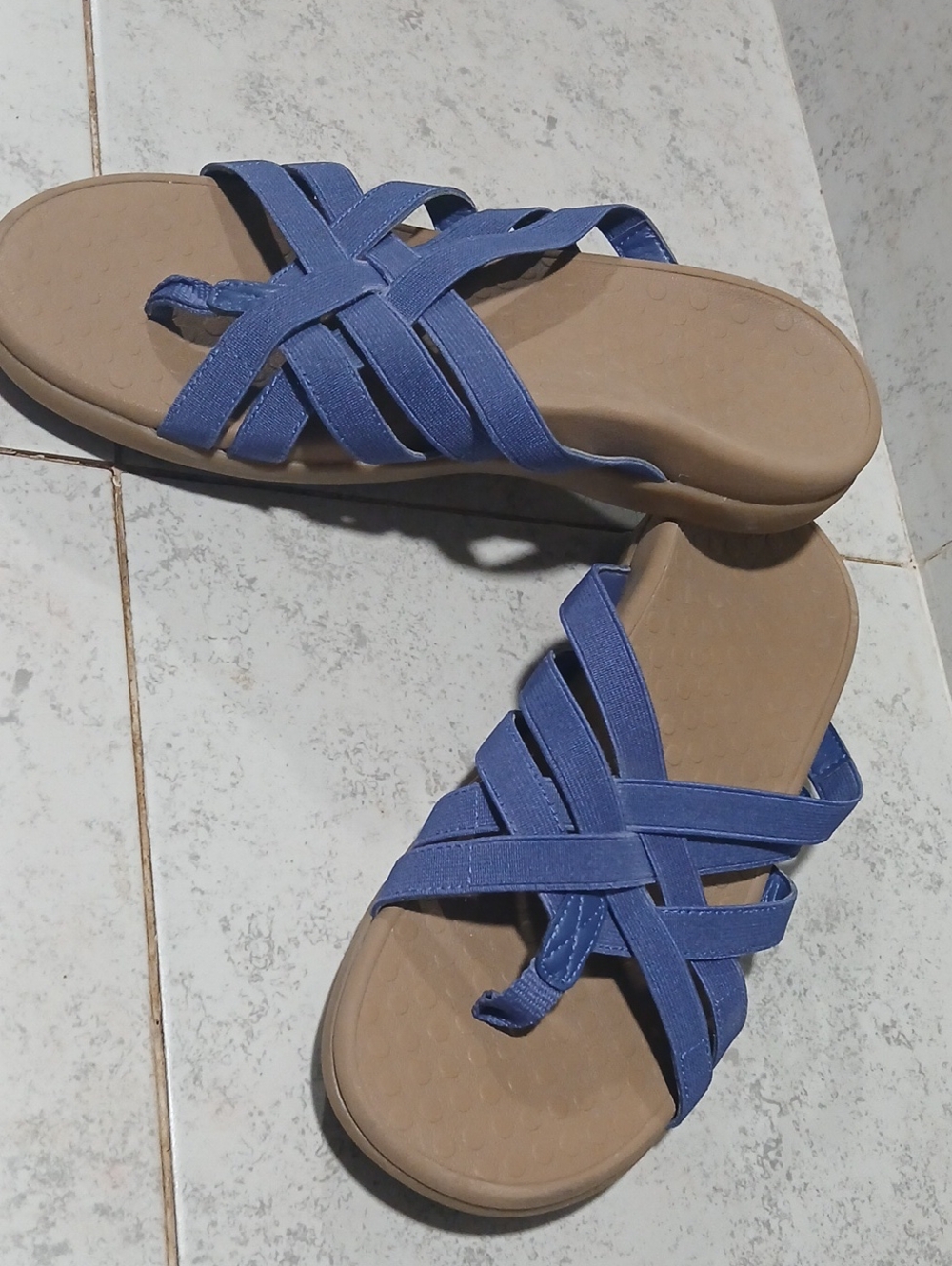 Vionic Women’s Blue Strappy Slide Sandals